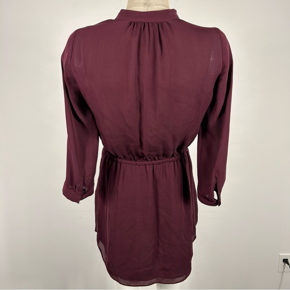 Babaton Deep Burgundy Long Sleeve Dress Size XS - Picture 4 of 13